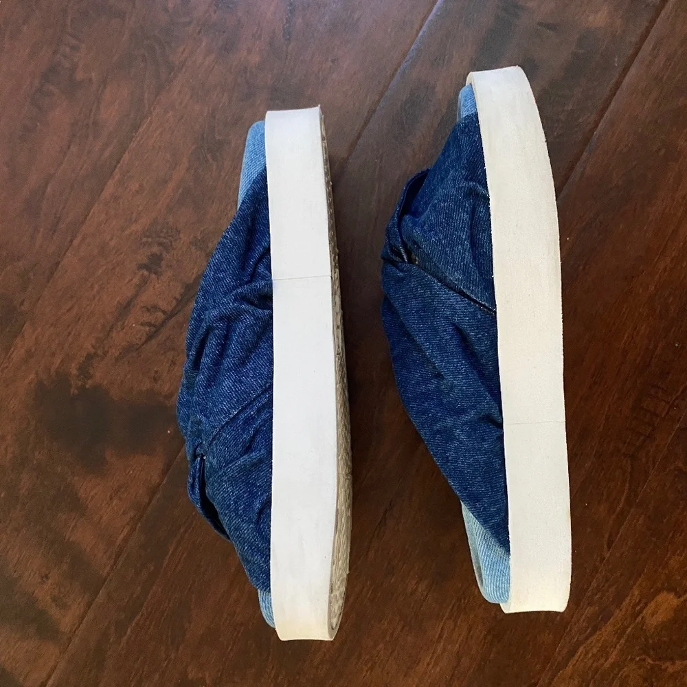 MSGM Blue Cloth Slide Sandals European Model Size 9 (EU 39)